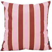 NOVÉE Riviera Stripe Roze/Rood Kussenhoes | 45 x 45 cm | Katoen/Polyester