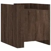 vidaXL Nachtkastje 45x50x50 cm bewerkt hout bruin eikenkleurig