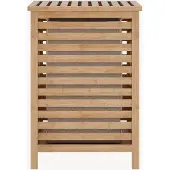 En.casa Wasmand Jystiand bamboe met waszak 57x40x40 cm naturel 64 L []