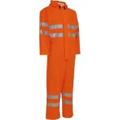 Elka Rainwear 078000R PU visible coverall with reflective tape