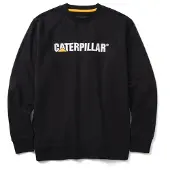 CAT Middelgewicht Crewneck Katoenen Zwarte Sweatshirt voor Mannen
