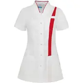 Berkel Zorgjas Lara Wit/rood B3930326 | Maat: XS