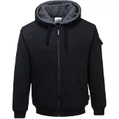Portwest teddy vest met capuchon KS32 L / Zwart