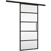 Inova complete glazen schuifdeur 103x220-veiligheidsglas- decor industrieel-staafgreep- softclose