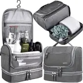 Soulima Hangende Toilettas / Cosmetica-Tas – Waterbestendig & Ruim – 11 Compartimenten – Grijs – Reistas Organizer