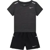 Nike Kids Set 'MILER' lichtgrijs / zwart / zwart gemêleerd