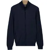 Baileys Vest heren cardigan zip 2-tone jacquard 612050/69