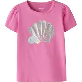 Name it Shirt 'NBFFILLAZ' smoky blue / pasteelgeel / pink / zilver