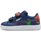 Puma Sneakers 'Smash 3.0 Dino' donkerbruin / limoen