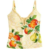Ted Baker Tankinitop pasteelgeel / groen / oranje / wit