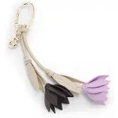 BOSS Sleutelhanger met bloemen van nappaleer met Double B-monogram