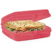 Tupperware Eco Sandwichdoos Vierkant Roze | Snackie Broodtrommel