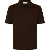 Selected Shirt 'SLHMattis' donkerbruin