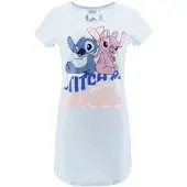 Disney Lilo & Stitch Dames Pyjama Katoen Lightblue Maat M