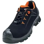 Uvex 2 MACSOLE veiligheidsschoenen, model halfhoge schoen, S3, zwart, oranje, maat 52, wijdte 14