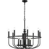 Kichler LED Kroonluchter | 12X E14 Max 40W | Dimbaar | Black