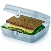 Tupperware Eco Sandwichdoos Vierkant Lichtblauw Transparant | Snackie Broodtrommel