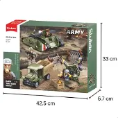 Sluban Army WWI Militaire set met Tank Mark V bouwspeelgoed - Constructiespeelgoed modelbouw - bouwdoos met 518 bouwstenen - M38-B1296 vanaf 6 jaar