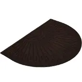 KOTARBAU Droogloopmat, Schoonloopmat, Deurmat, Polyester + Gummi, 60 x 90 cm, Bruin, Halfcirkel, Inloopmat, Deurmat Antislip, Vuilvanger, voor Binnen, Entreemat