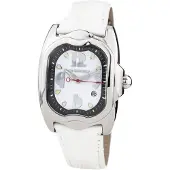 Chronotech CT7274M-07, dameshorloge, roestvrijstalen kast, leren band