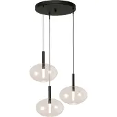 Masterlight 3L vide hanglamp Lido Onion met Ø 24cm helder glas