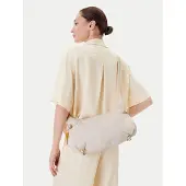 Coccinelle Large Leather Shoulder Bag In Cream Maat: OS | Schoudertassen Outlet | Dames | Wit
