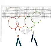 Alert Badminton Set - Badminton Rackets voor 4 Personen - Badmintonset voor Buiten