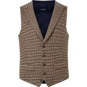 Hackett London Heren Gunclub gilet bruin (46/32), Casual, Klassiek, Polyester HM470474