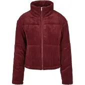 Urban Classics Tussenjas 'Corduroy Puffer Jacket' bourgogne