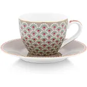 Pip studio Espressokop Home Espresso Cup And Saucer Blooming Tales Khaki