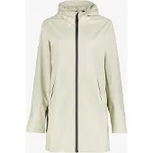 Mountain Peak Lange gevoerde dames regenjas beige 10000 mm waterkolom maat XL