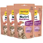 GimCat 4x Kattensnack Nutri Malt Bites 40 Gr