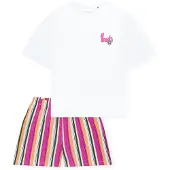 Schiesser Nachtkledij ' Teens Nightwear ' pink / wit