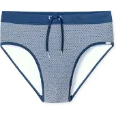 Schiesser Zwembroek ' Ocean Swim ' blauw / wit