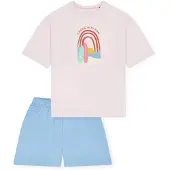 Schiesser Nachtkledij ' Nightwear ' lichtblauw / rosa