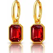 Cilla Jewels Oorringen Goudkleurig Rood Kristal