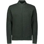 No-excess Gebreid vest donkergroen