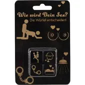 Orion Erotische sekssdobbelstenen set voor koppels (4 stuks, zwart)