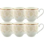 Villeroy & Boch Espressoobertassen Ivoire 70 ml Set van 6