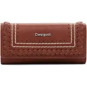 Desigual Portemonnee Trama Mariona Long Wallet Camel Bruine