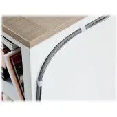 LTC Klittenband kabelbinders met plakstrip / wit (10 stuks)