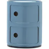 Kartell Componibili, opbergbox met 2 compartimenten, lichtblauw