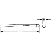 Ks Tools 129.2173 Doorgangspasdoorn, 33 mm