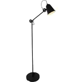 Steinhauer Zwart met witte staande lamp Dolphin 1325ZW met E27 fitting