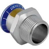 Geberit Mapress, roestvrij staal, voor gas, overgangsstuk, diameter 28 mm, aansluiting R3/4, 1 stuk.
