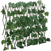 vidaXL Kunstplant druivenblad op latwerk uittrekbaar 180x60 cm groen