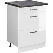 Vicco R-Line Keukenonderkast – 60 cm met laden, WB Antraciet Wit Hoogglans