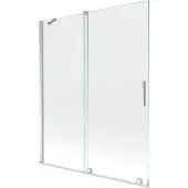 Mexen Velar badwand 2-delig schuifbaar 140 x 150 , transparant, chroom - 896-140-000-01-01