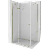 Mexen Roma draaideur douchecabine 80 x 100 cm, transparant, goud - 854-080-100-50-00
