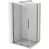 Mexen Velar schuifbare douchecabine 120 x 80 , transparant, roze goud - 871-120-080-01-60